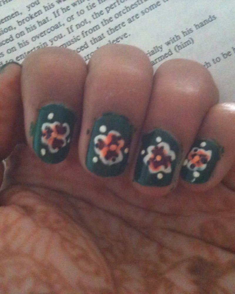 Velvet Petal Floral Nails