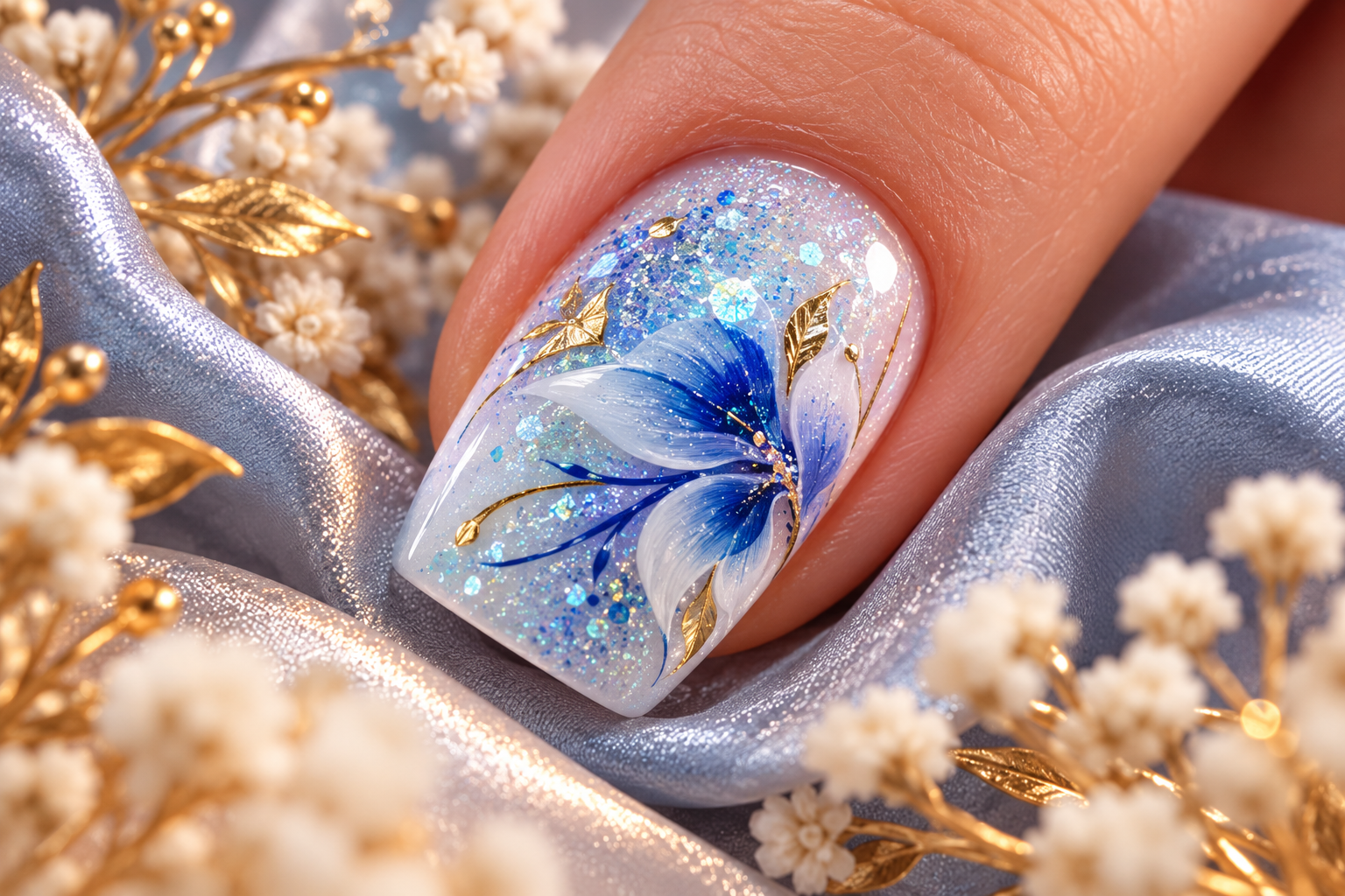 Elegant manicured nails
